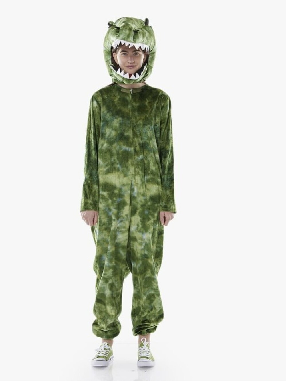 Adult Light Up T-Rex Costume Hooded One-Piece Size XS - Picture 2 of 5